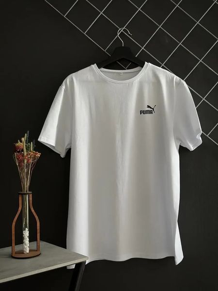 Спортивний Костюм Чоловічий Літній Puma чорні шорти біла футболка спортивний комплект XL 2607126133 фото