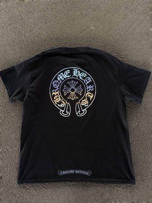 Мужская футболка Chrome Hearts черная с принтом хлопковая спортивная повседневная лето осень весна XL 2670293345 фото