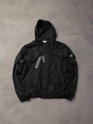 Вітровка чоловіча Stone Island чорна куртка Стон Айленд з капюшоном весняна осіння повсякденна XXL 2661907455 фото