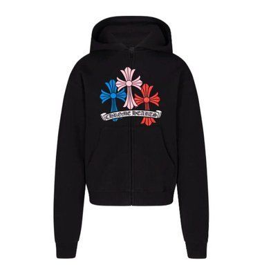 Толстовка чоловіча Chrome Hearts чорна літня осіння весняна кофта з капюшоном двонитка повсякденна L 2611228491 фото