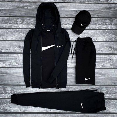Спортивный костюм мужской Найк шорты кепка Комплект Nike осень весна M 2615107303 фото