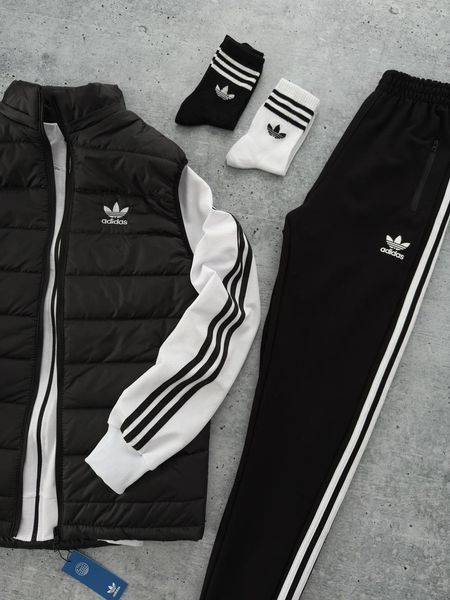 Спортивний костюм чоловічий Адідас Adidas жилет шкарпетки комплект з олімпійкою весняний осінній 2623042071 фото
