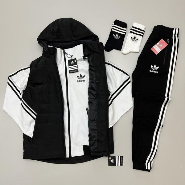 Спортивний костюм чоловічий Адідас Adidas жилет шкарпетки комплект з олімпійкою весняний осінній 2623042071 фото