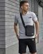 Комплект спортивний чоловічий The North Face футболка сіра+шорти чорні+барсетка літній костюм норс фейс 3XL 2657546555 фото 1