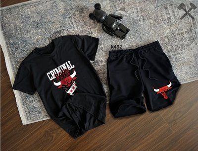 Літній чоловічий спортивний костюм chicago bulls шорти футболка комплект чікаго буллз 2607782508 фото
