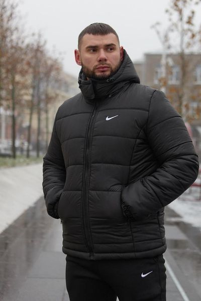 Куртка зимова Чоловіча Найк Пуховик комплект + утеплені брюки з тринитки 2400533768 фото