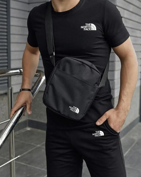 Комплект спортивний чоловічий The North Face чорний футболка шорти барсетка літній костюм норс фейс повсякденний M 2657548637 фото