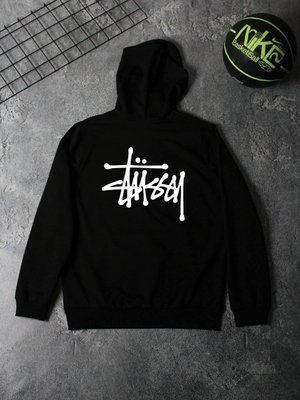Худи мужская STUSSY весенняя летняя осенняя спортивная кофта двунитка черная 2610869046 фото