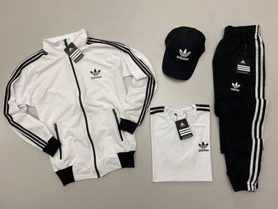 Спортивный костюм мужской Адидас Adidas футболка кепка комплект весенний осенний L 2623540719 фото