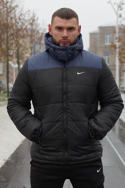 Куртка зимова Чоловіча Найк Пуховик комплект + утеплені брюки з тринитки 2400533769 фото