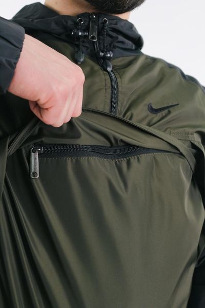 Вітрівка анорак куртка чоловіча Найк "House" Nike хакі весняна осіння легка водовідштовхувальна 2489572601 фото