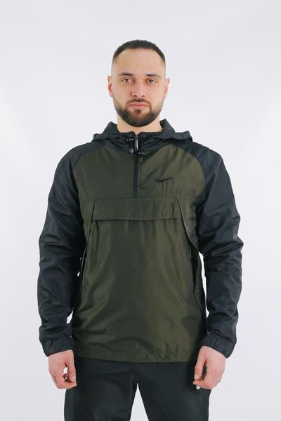 Вітрівка анорак куртка чоловіча Найк "House" Nike хакі весняна осіння легка водовідштовхувальна 2489572601 фото