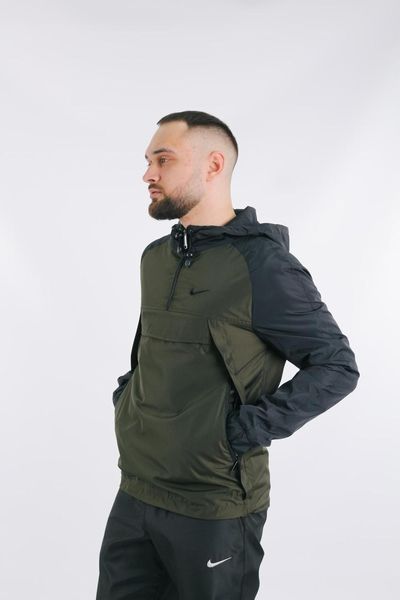 Вітрівка анорак куртка чоловіча Найк "House" Nike хакі весняна осіння легка водовідштовхувальна 2489572601 фото