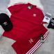 Спортивный Костюм Мужской Летний Adidas красный шорты футболка + кепка спортивный комплект 2607387098 фото 2
