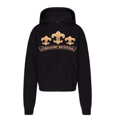 Зіп-худі чоловіча Chrome Hearts чорна літня осіння веснянна спортивна кофта с капюшоном двонитка S 2611228670 фото