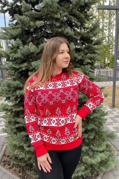 Светр новорічний з оленями чоловічий в'язаний вовняний XXL (XL) 2384778111 фото