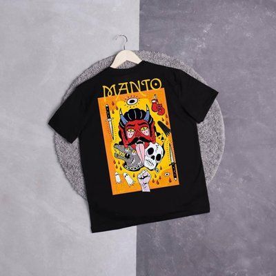 Футболка мужская Manto T-shirt Diablo черная летняя трикотажная тенниска XL 2612809193 фото