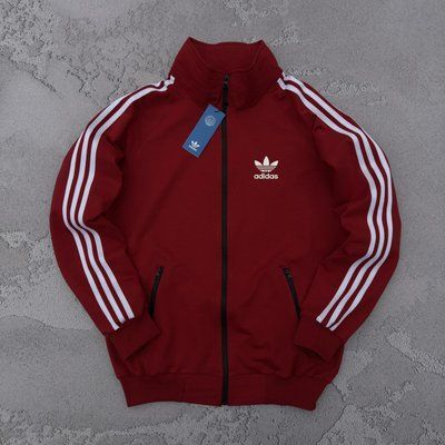 Толстовка мужская Adidas красная весенняя летняя осенняя кофта воротник стойка двунитка повседневная S 2611262872 фото