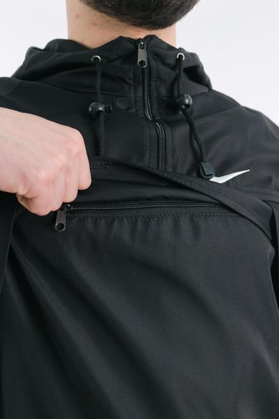 Вітрівка анорак куртка чоловіча Найк "House" Nike чорна весняна осіння легка водовідштовхувальна 2489572605 фото