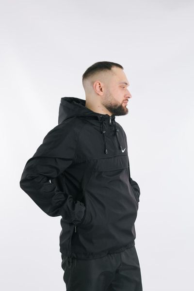 Вітрівка анорак куртка чоловіча Найк "House" Nike чорна весняна осіння легка водовідштовхувальна 2489572605 фото