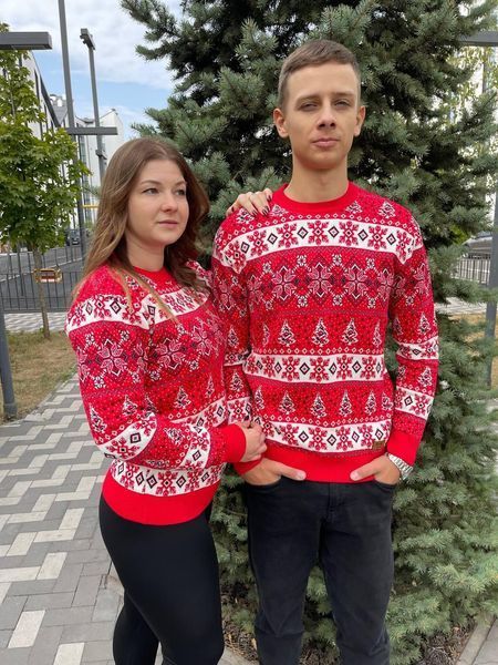 Светр новорічний з оленями чоловічий в'язаний вовняний XXL (XL) 2384778111 фото