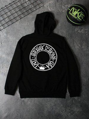 Худи мужская STUSSY весенняя летняя осенняя спортивная кофта двунитка черная 2610869056 фото