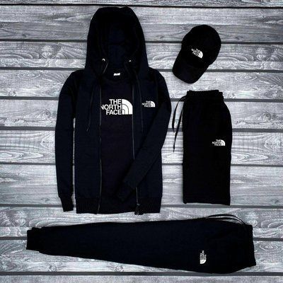 Спортивный мужской костюм The North Face шорты кепка Комплект осень весна XL 2615078776 фото