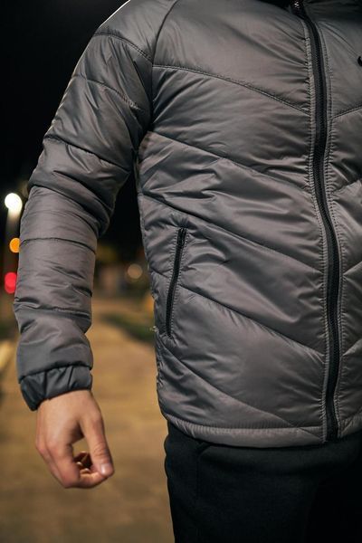 Куртка мужская осенняя весенняя базовая Найк Nike серая непродуваемая 2491372784 фото