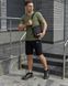 Комплект чоловічий спортивний Puma хакі футболка+чорні шорти+чорна барсетка костюм літній пума M 2656514161 фото 1