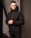 Куртка чоловіча Soft Shell на флісі чорна утеплена однотонна на блискавці з капюшоном осінь весна повсякденна 2666702018 фото 7
