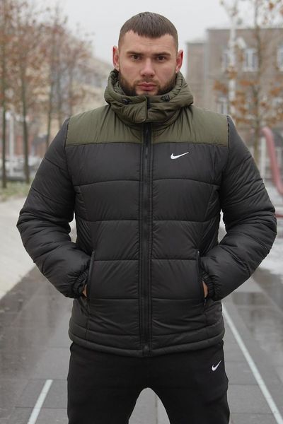 Куртка зимова Чоловіча Найк Пуховик комплект + утеплені брюки з тринитки 2400533772 фото