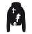 Зип-худи мужская Chrome Hearts черная летняя осенняя весенняя спортивная кофта с капюшоном двунитка 2610976128 фото
