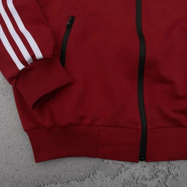 Толстовка чоловіча Adidas червона весняна літня осіння кофта комір стійка двонитка повсякденна L 2611262874 фото