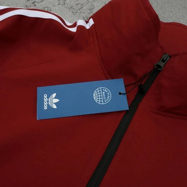 Толстовка чоловіча Adidas червона весняна літня осіння кофта комір стійка двонитка повсякденна L 2611262874 фото