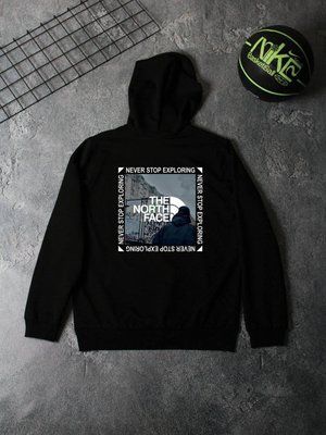 Худи мужская The North Face черная весенняя летняя осенняя спортивная кофта двунитка 2610869066 фото