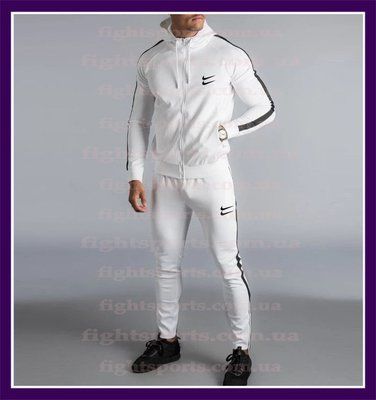 Мужской спортивный костюм Найк стильный для прогулок белый NIKE XXXL 1619340161 фото