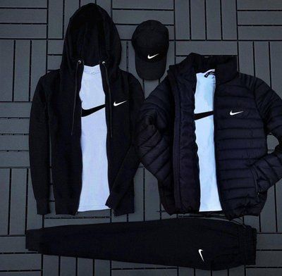 Спортивный костюм мужской Найк NIKE куртка футболка кепка весенний осенний комплект 2614253041 фото