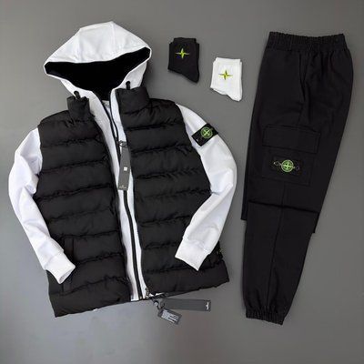Спортивный костюм мужской стон айленд stone island комплект жилетка осенний весенний набор 3в1 XXL 2628435449 фото
