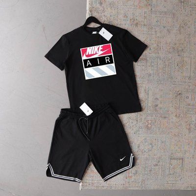 Костюм чоловічий літній Найк NIKE шорти футболка спортивний комплект найк 2661266087 фото