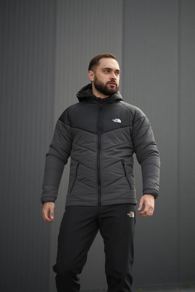 Куртка мужская осенняя весенняя базовая TNF серая непродуваемая 2491372798 фото
