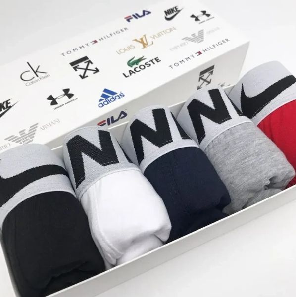 Чоловічі труси Найк (Nike) Набір з 5 штук, Набір Чоловічої нижньої білизни - бавовняні M 2348526649 фото