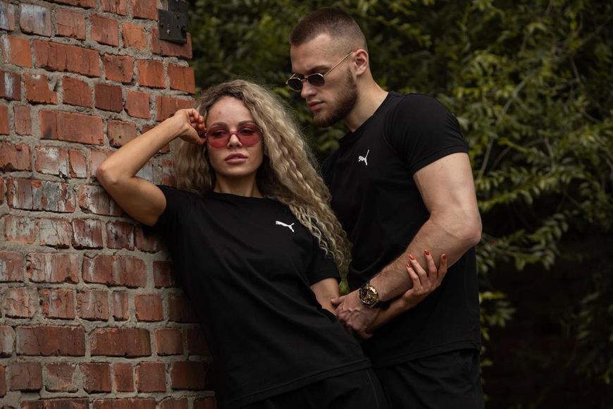 Шорти футболка Puma чорний комплект чоловічий літній повсякденний 2607387117 фото