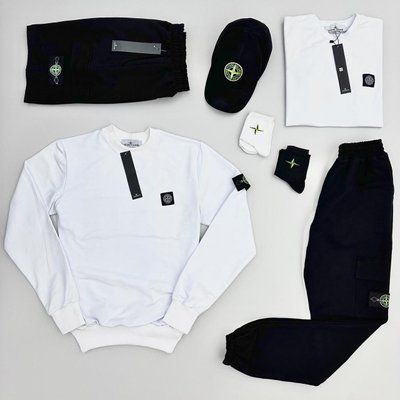 Комплект мужской стон айланд Stone Island спортивный костюм шорты футболка кепка весна лето осень XL 2628324246 фото