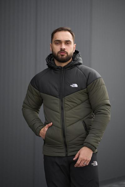 Куртка мужская осенняя весенняя базовая TNF хаки непродуваемая 2491372804 фото