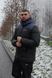 Куртка зимова Чоловіча Найк Пуховик тепла однотонна базова з капюшоном синьо-чорна 1996373764 фото 2