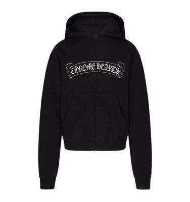 Худі чоловіча з блискавкою Chrome Hearts чорна літня осіння веснянна спортивна кофта з капюшоном двонитка S 2611228739 фото