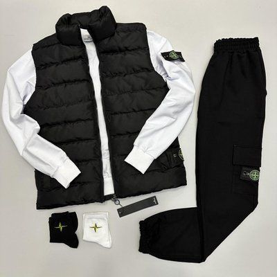 Комплект стон айленд stone island спортивный костюм мужской жилетка осенний весенний набор 3в1 2628201347 фото
