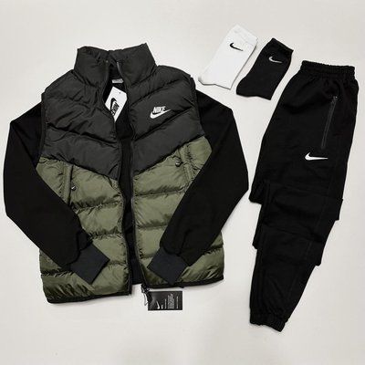 Комплект Найк Nike спортивный костюм мужской жилетка осенний весенний демисезонный 2627231455 фото