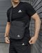 Спортивний комплект чоловічий Adidas чорний футболка шорти барсетка костюм літній адідас трикотажний повсякденний 3XL 2656629620 фото 7