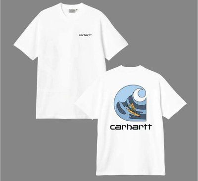 Футболка чоловіча оверсайз carhartt біла широка бавовняна теніска вільного крою 2602625068 фото